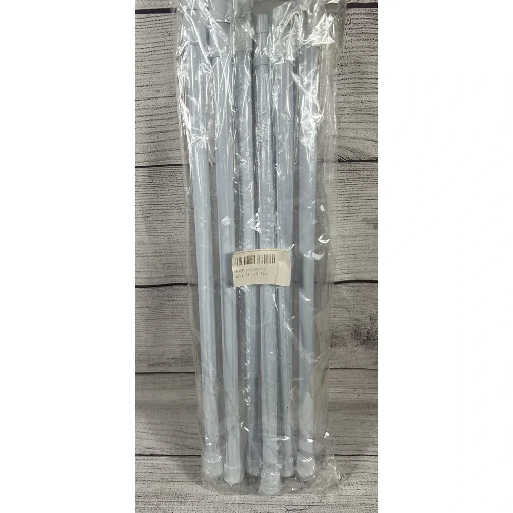 NWT Adjustable Tension Rods Set Of 6 White 15.75